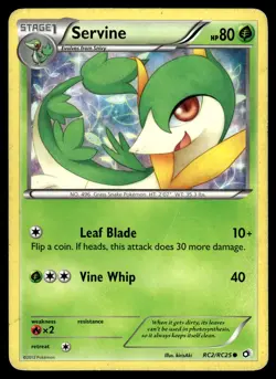 Servine Holo RC2/RC25 Common Legendary Treasures: Radiant Collection Pokemon - Image 1