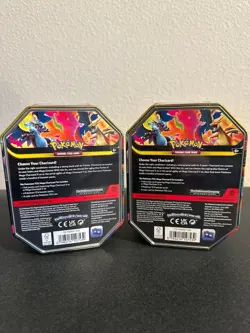 2 Pokemon TCG Mega Charizard X + Y ex Tin Bundle Sealed New - Image 3