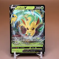 Pokemon NM Holo Leafeon V 007/203 Ultra Rare SWSH07: Evolving Skies - Image 1