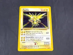 ZAPDOS 16/102 POKEMON 1ST EDITION HOLO RARE GERMAN *SEE PICTURES FOR CONDITION* - Image 1