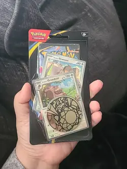 POKEMON TCG Phantasmal Flames Coin Blister Pack – Arven’s Skwovet & Greedent - Image 1