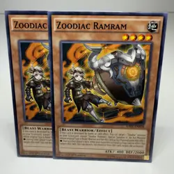 2x Yugioh Zoodiac Ramram RATE-EN018 1st Common - LP-NM 💎 - Image 1