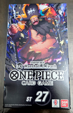 🏴‍☠ One Piece Card Game Starter Deck ST‑27 – Black Marshall D. Teach (English) - Image 1