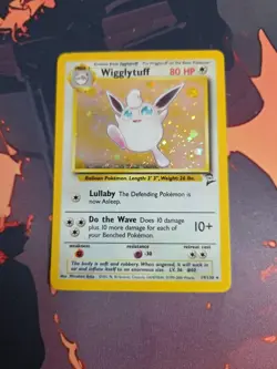 Pokemon TCG Wigglytuff 19/130 Holo Rare - Base Set 2 Pokemon Card MP - Image 1