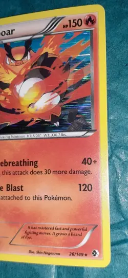 Pokemon Card Emboar 26/149 Boundaries Crossed Cosmos Holo - Image 3