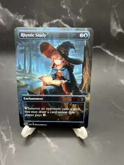 Rhystic Study Anime Style High Quality Altered Art Custom Card - Image 2
