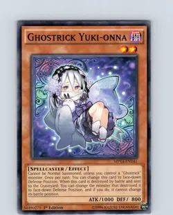 Yu-Gi-Oh TCG Ghostrick Yuki-Onna MP14-EN141 1st Edition Regular Common Card NM - Image 1