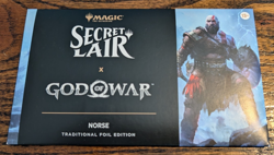 MTG Secret Lair Playstation God Of War - Norse - Foil Edition - SEALED IN HAND - Image 1