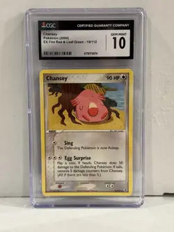 CGC 10 GEM MINT Chansey EX Fire Red & Leaf Green 19/112 Pokemon Card (POP 16) - Image 1