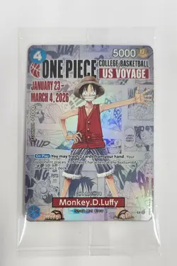 SEALED UNOPENED One Piece US Voyage College Basketball Promo Card Monkey D - Image 1