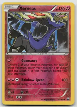 Pokemon Card Xerneas Holo Rare XY - Steam Siege 81/114 - Image 1