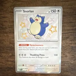 Pokemon Snorlax SV: Paldean Fates 202/091 Shiny Rare Holo 150 HP English Card - Image 1