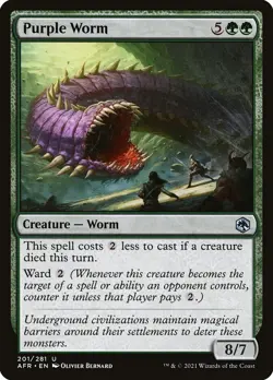 MTG Purple Worm ** Adventures in the Forgotten Realms ** English - Image 1