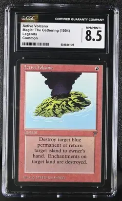 MTG Magic: The Gathering English Active Volcano 1994 LegendsCGC 8.5 - Image 1