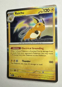 Raichu 026/165 Cosmos Holo - Sam's Club Promo - Pokemon TCG: 151 - Near Mint - Image 3