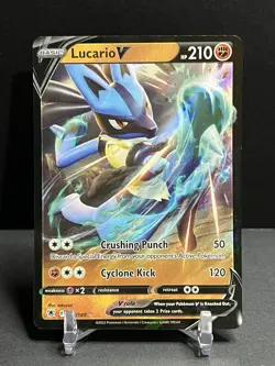 POKEMON TCG LUCARIO V 078/189 ULTRA RARE SWSH10: ASTRAL RADIANCE NEAR MINT - Image 1