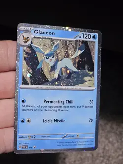 Pokemon TCG Glaceon 171 Cosmos Holo Promo With Halo Swirl + Holo Bleed W/Swirl - Image 1