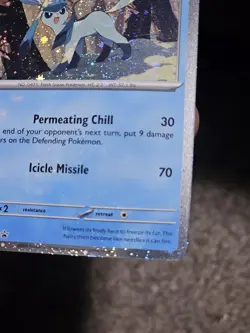 Pokemon TCG Glaceon 171 Cosmos Holo Promo With Halo Swirl + Holo Bleed W/Swirl - Image 3