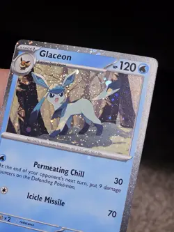 Pokemon TCG Glaceon 171 Cosmos Holo Promo With Halo Swirl + Holo Bleed W/Swirl - Image 5