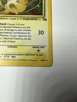 Pokemon Raichu 14/62 Base Set Holo - Image 4