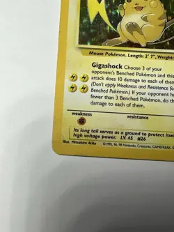 Pokemon Raichu 14/62 Base Set Holo - Image 5