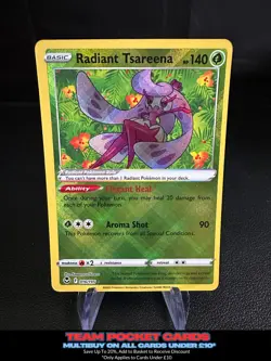 Radiant Tsareena 016/195, Silver Tempest, Pokemon, NM - Image 1