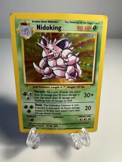 Pokemon TCG Nidoking 11/102 Base Set Holo Rare MP - Image 1
