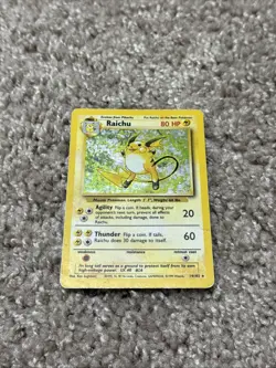 Pokemon Raichu 014/102 Base Set Holo - Image 1