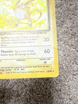 Pokemon Raichu 014/102 Base Set Holo - Image 3