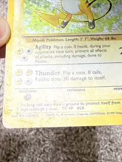 Pokemon Raichu 014/102 Base Set Holo - Image 4
