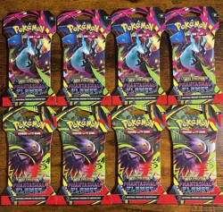 Lot of 8 Pokemon TCG Mega Evolution Phantasmal Flames Sleeved Booster Packs New - Image 1