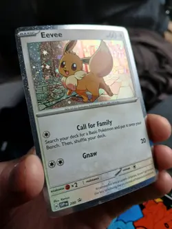 Pokemon TCG Eevee SVP 200 (Cosmos Holo) Scarlet & Violet Black Star Promo NM - Image 1