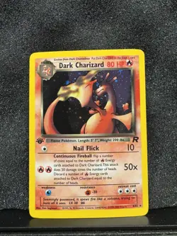 Pokemon TCG Dark Charizard Team Rocket 4/82 Holo 1st Edition Holo Rare - Image 5