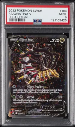 2022 POKEMON SWORD & SHIELD LOST ORIGIN #186 FULL ART/GIRATINA V PSA 9 - Image 1