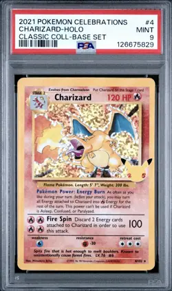 Pokemon Celebrations Classic Collection Charizard #4/102 Holo PSA 9 Mint - Image 1