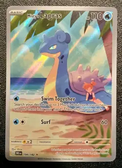 Pokemon TCG Misty's Lapras Destined Rivals Illustration Rare 194/182 - Image 1