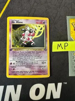 Vintage Pokemon Mr. Mime 6/64 1st Edition Jungle Holo 339💎MP💎 - Image 1