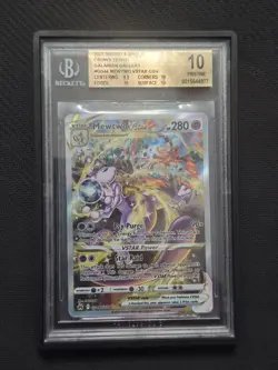 2023 Pokemon Crown Zenith Mewtwo VST Galarian Gallery #GG44/GG70 BGS 10 Pristine - Image 1