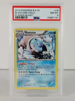 Blastoise - Plasma Blast - POKEMON - 16/101 - Holo Rare - 2013 - PSA 8 - Image 1