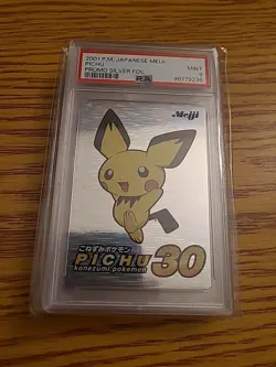 Pichu Meiji Silver Foil - Pokemon Promo - PSA 9 - Image 1