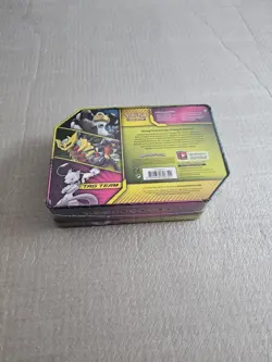 2019 Pokemon Tag Team Mewtwo & Mew GX Power Partnership Tin Promo Factory Sealed - Image 2