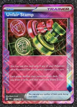 Pokemon TCG Unfair Stamp Scarlet & Violet-Twilight Masquerade 165/167 Holo - Image 1