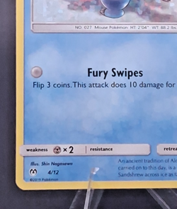 Alolan Sandshrew 4/12 Holo McDonald's 2019 Promo Pokemon TCG NM - Image 5