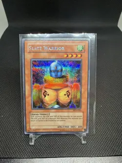 YUGIOH SLATE WARRIOR PRISMATIC SECRET RARE EXCELLENT WC4-003 - Image 1