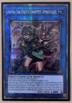 Aussa the Earth Charmer, Immovable RA04-EN078 Quarter Century Secret Rare 1st Ed - Image 1