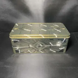 Yugioh Mega Gold Tin Sarcophagus English Factory Sealed (3 Mega Packs w 5 Foils) - Image 1