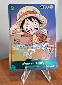One Piece Monkey D. Luffy P-037 1st Anniversary Tournament Promo Holo 037 - Image 1
