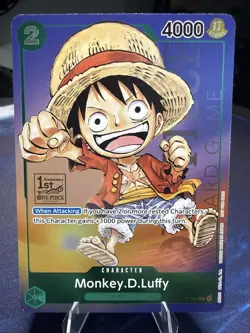 Monkey.D.Luffy 1st Anniversary Tournament P-037 One Piece Promo Stamped Foil! - Image 1