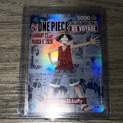 One Piece Monkey D. Luffy US Voyage College Basketball Promo Card - Image 1