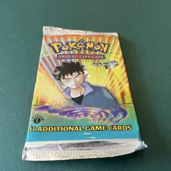 Pokemon Gym Heroes 1st Edition Booster Pack Brock Sealed 11 Cards 2000 Wizards - Image 2